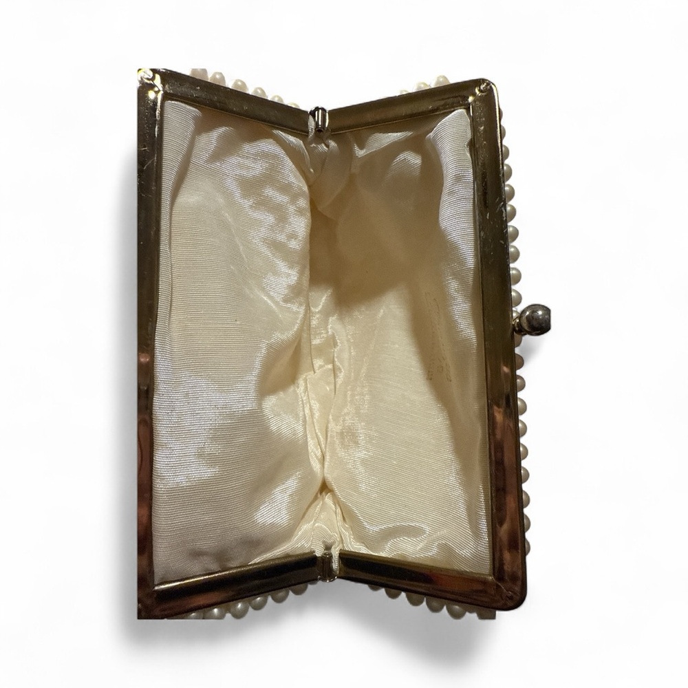 Elegant Faux Pearl Vintage Beaded Clutch - Picture 3 of 3